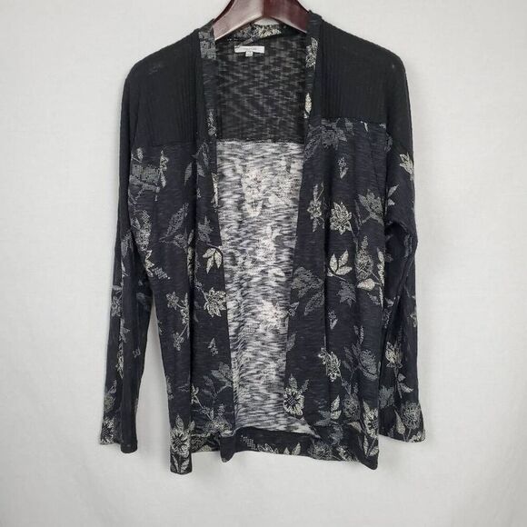 Maurices XS Black/Gray Open Front Cardigan Sweater - Picture 1 of 8